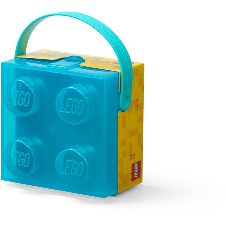Room Copenhagen LEGO Box with Handle, Storage Box (light blue/transparent) Room Copenhagen