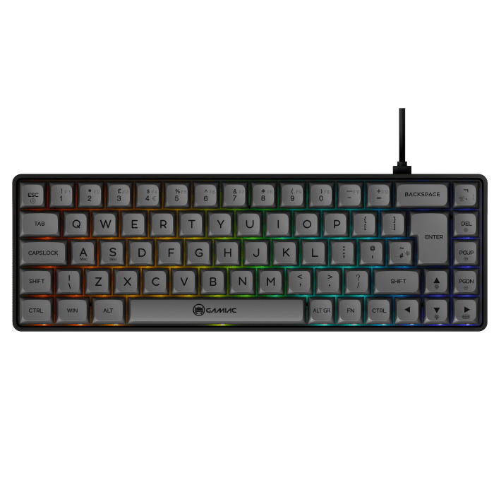Gamiac TKL69G - Sort/Grå - SF Tastatur - Blå Switch