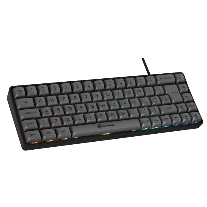 Gamiac TKL69G - Sort/Grå - SF Tastatur - Rød Switch
