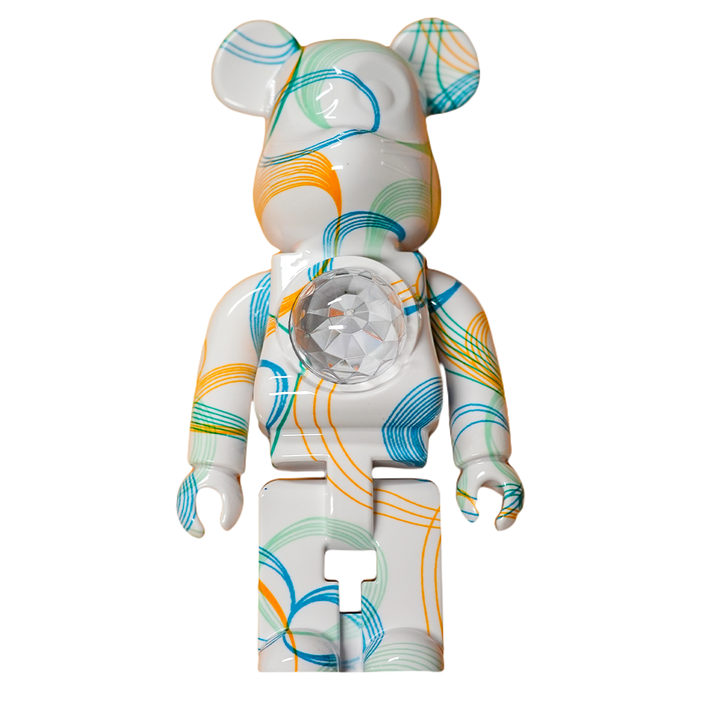 Teddy Star LED-lampa vit marmor