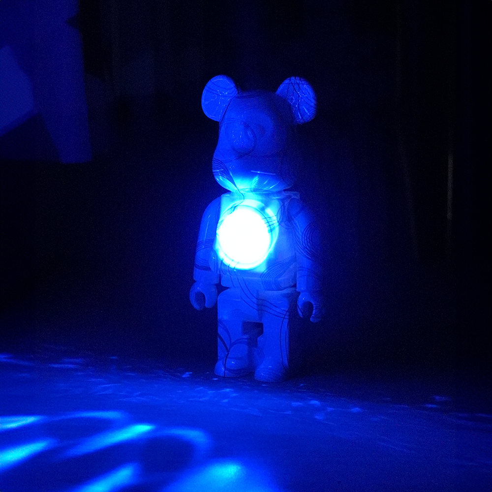Teddy Star LED-lampa vit marmor