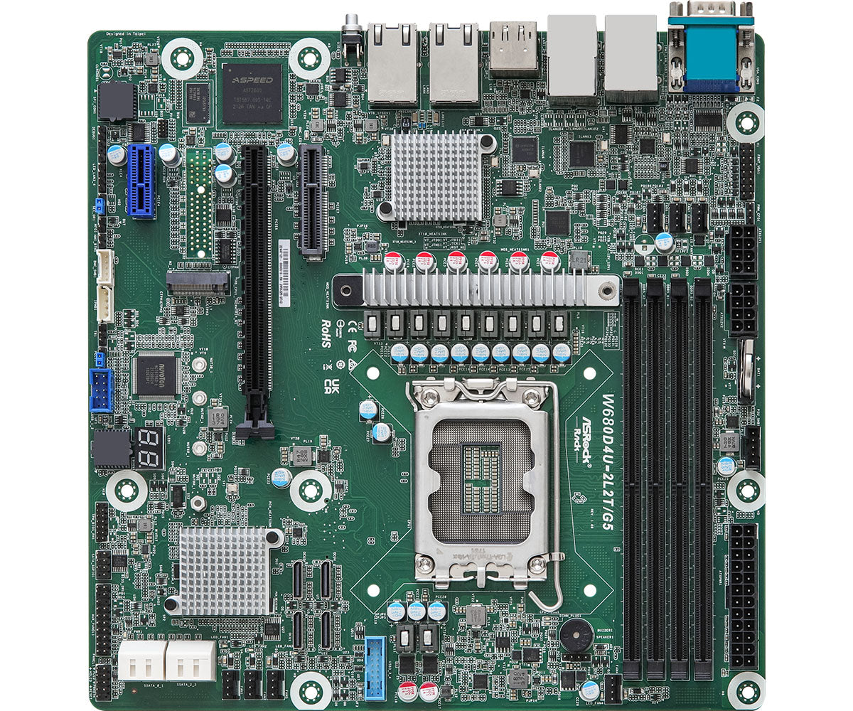 ASRock Rack W680D4U-2L2T/G5 bundkort - LGA1700, DDR5 - produktbillede