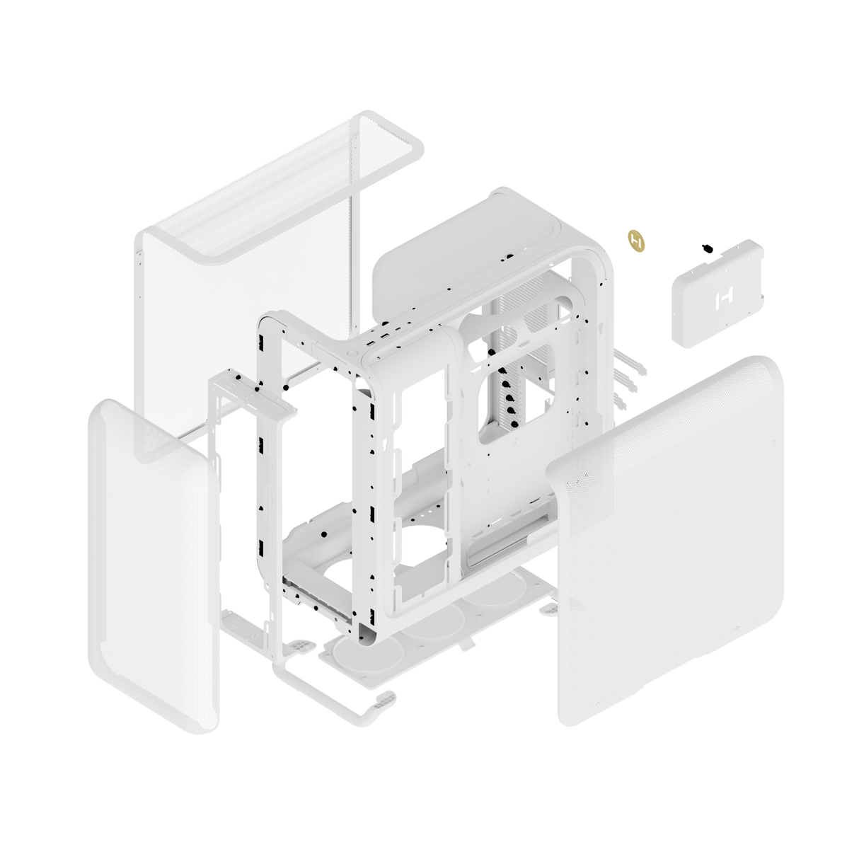 HYTE X50 Midi-Tower – Mesh Snövit