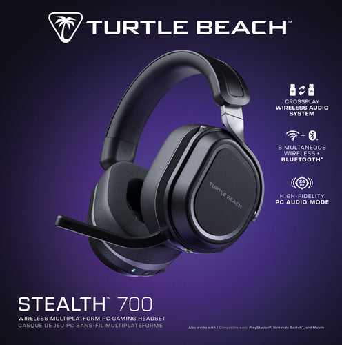 Turtle Beach Stealth 700 Gen 3 – trådløst PC-headset, sort – Emballagens front