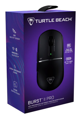 Turtle Beach Burst II Pro – trådløs gamingmus, sort – Emballage fra siden