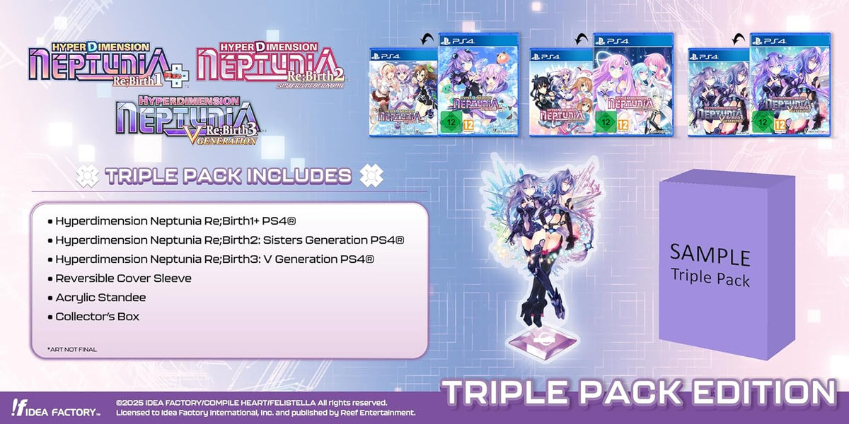 Hyperdimension Neptunia Re Birth Series (1-3) Triple Pack - PS4 - omslag