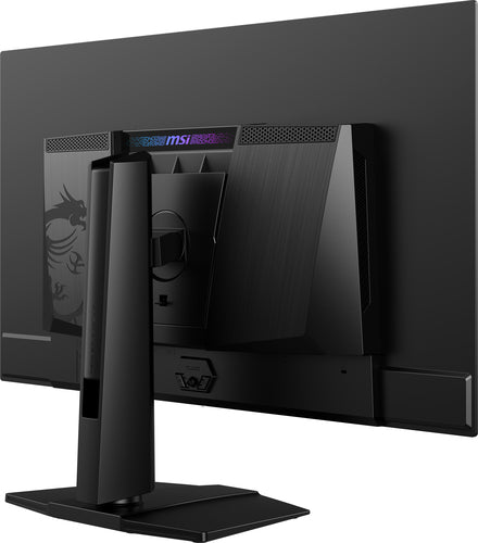 MSI MPG 321URX QD-OLED – 31,5″ gamingskærm, 3840 × 2160, 240 Hz – bagside set skråt