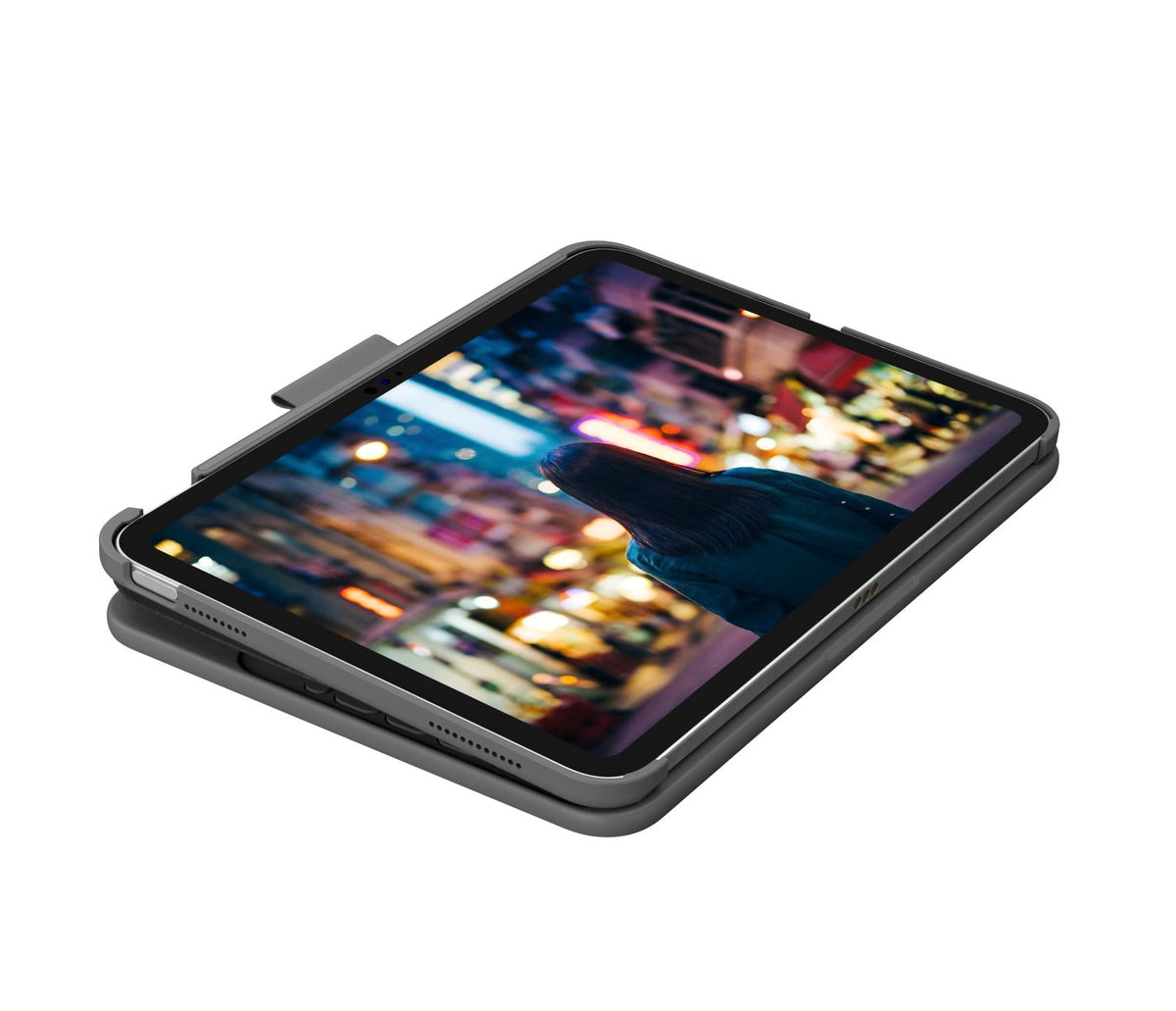 Logitech - Slim Folio 10th gen - Nordic - Oxford Grey Logitech