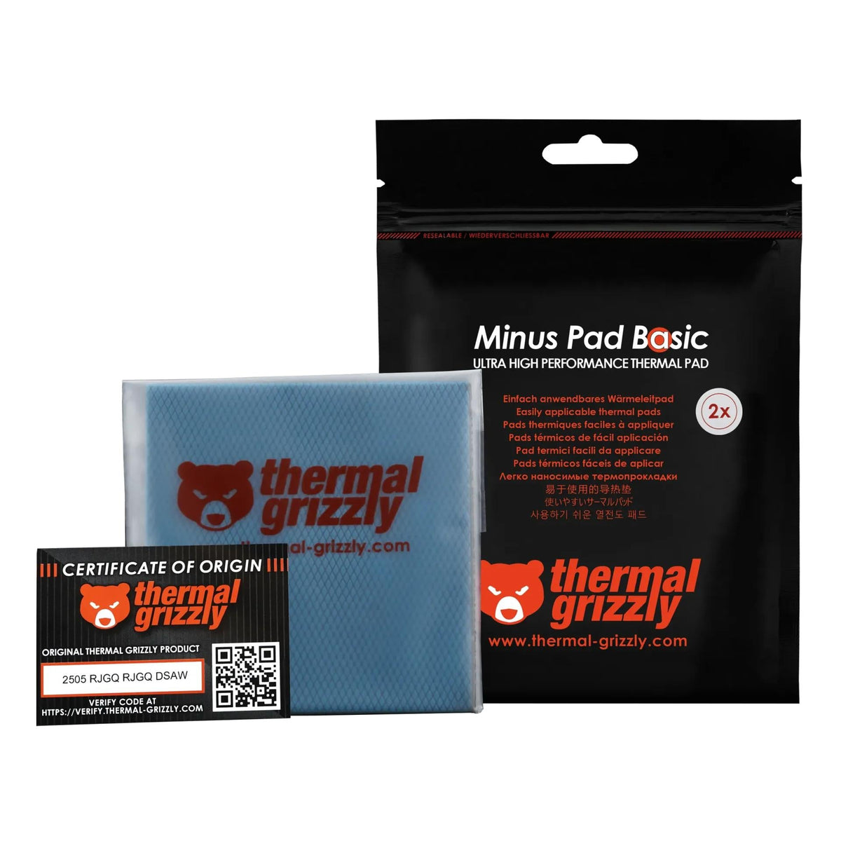 Thermal Grizzly Minus Pad Basic - 100x100x2,0 mm 2 pcs Thermal Grizzly