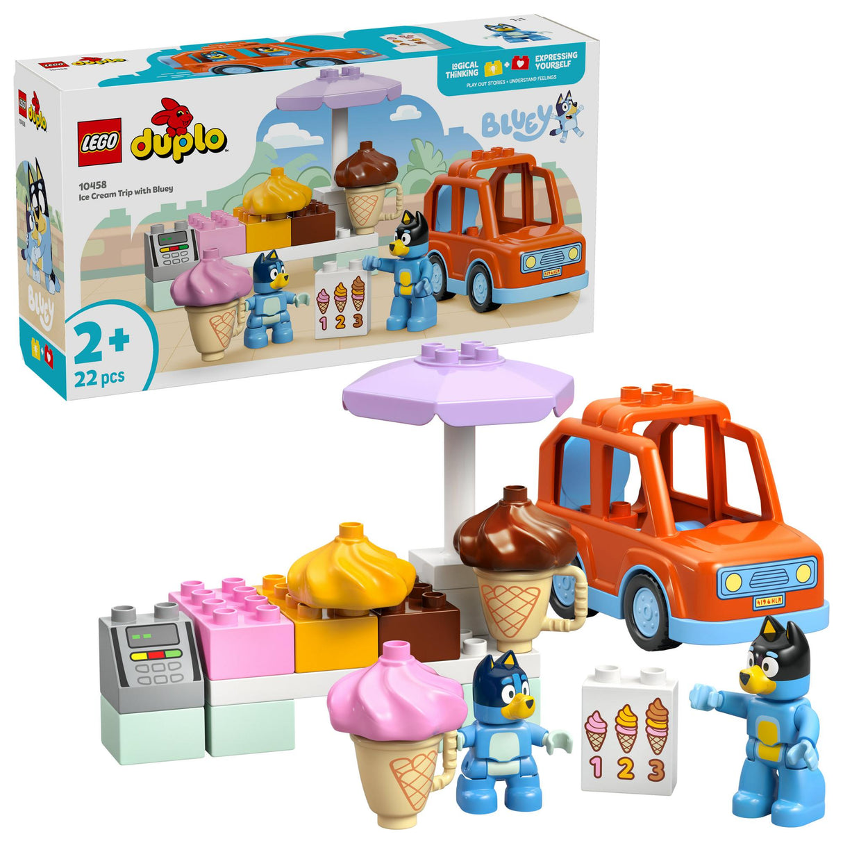 LEGO - DUPLO Bluey - Ice Cream Trip with Bluey (10458) LEGO