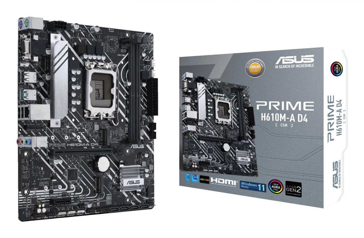 ASUS PRIME H610M-A D4-CSM Micro-ATX LGA1700 Intel H610 ASUSTeK COMPUTER