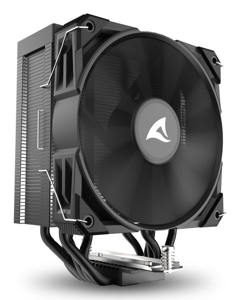 Sharkoon A50 Black 230W TDP 5-Heatpipe 120mm PWM FDB CPU Air Cooler Sharkoon