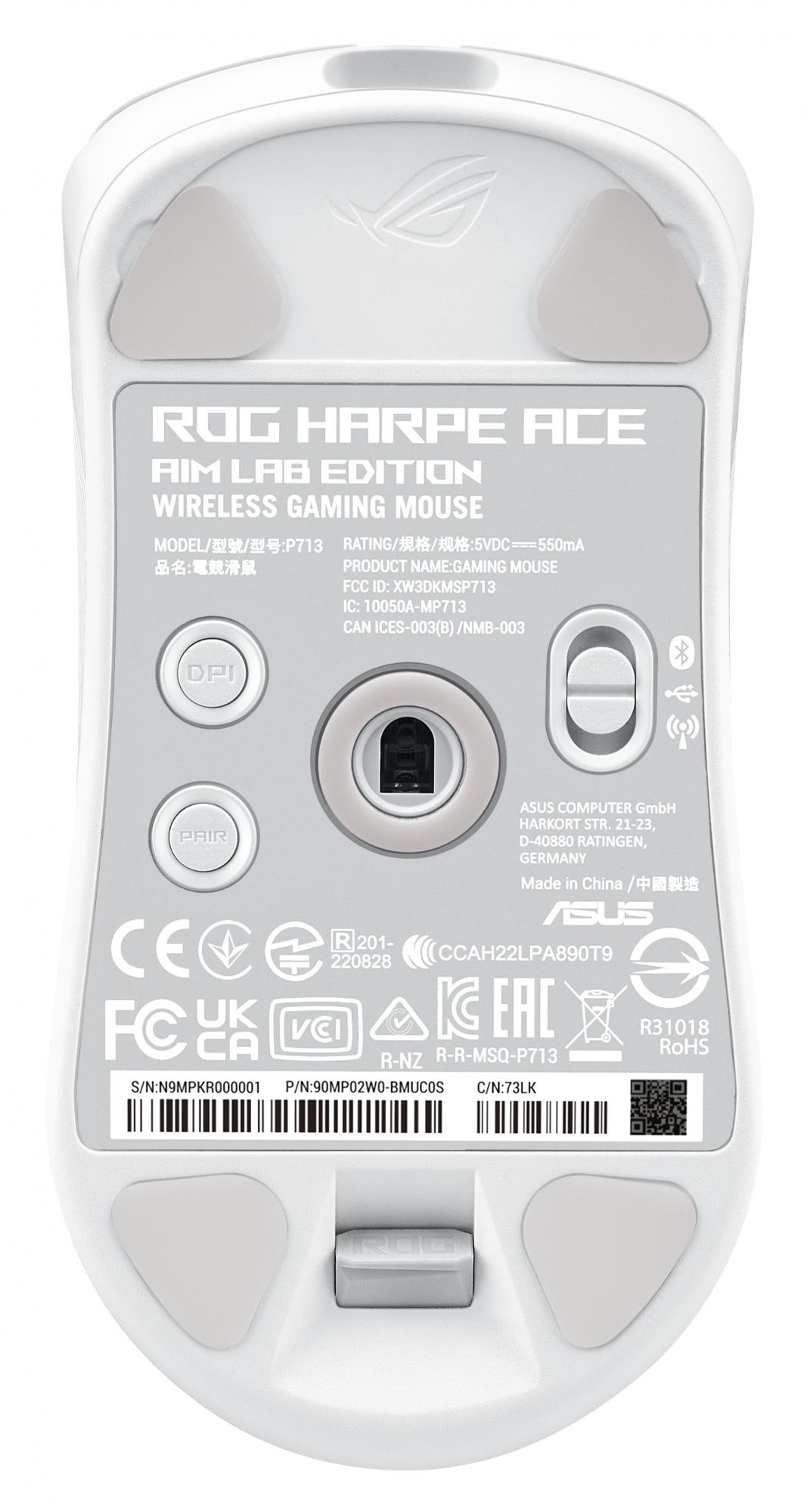 ASUS ROG Harpe Ace Aim Lab Edition Wireless Gaming Mouse White Edition ASUS