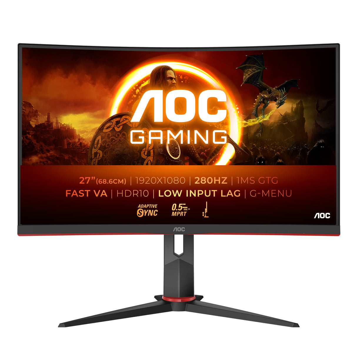 AOC G2 C27G2Z3/BK computerskærm 68,6 cm (27") 1920 x 1080 pixel Fuld HD LED Sort, Rød