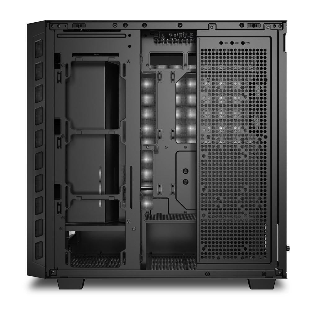 Sharkoon Rebel C80M RGB Black Mesh Airflow 4x 120mm ARGB PWM Fans USB-C Dual 360mm Radiator ATX Gaming PC Case Sharkoon