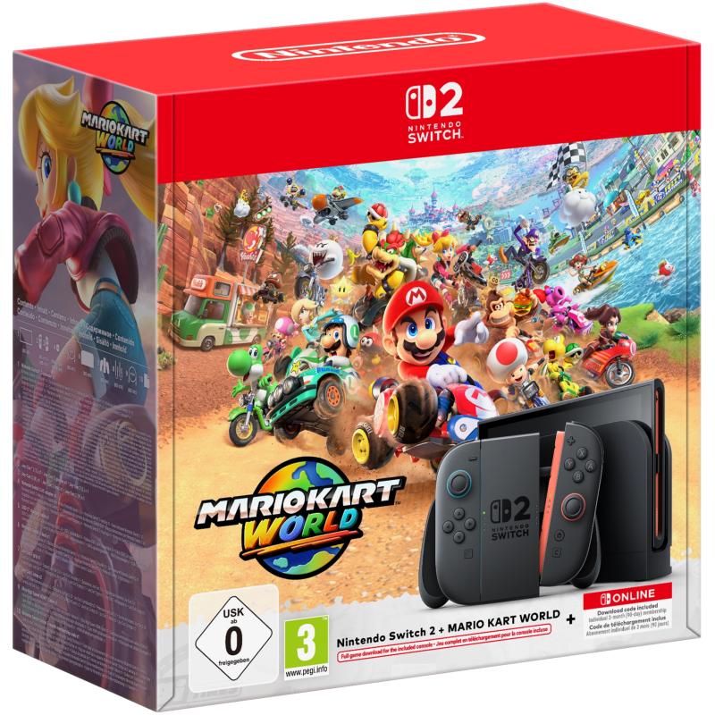 Nintendo Switch 2 + Mario Kart World + 3 måneders Nintendo Switch Online – produktbillede