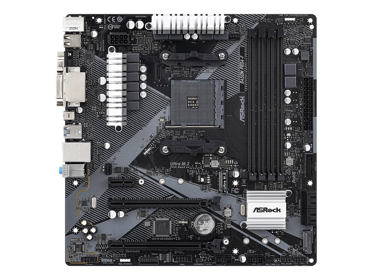 ASRock B450M Pro4-F R2.0 Micro-ATX AM4 AMD B450 ASRock