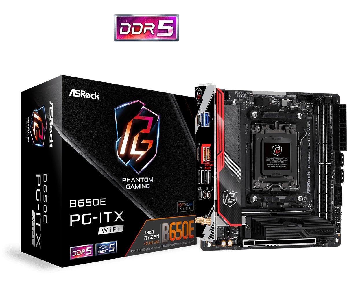 ASRock B650E PG-ITX WiFi Mini ITX AM5 AMD B650 ASRock