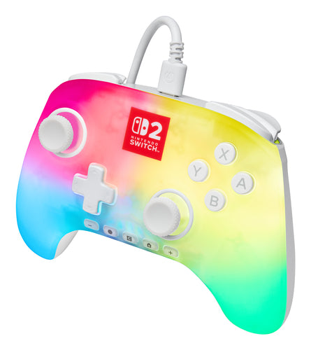 PowerA Advantage Wired Controller for Nintendo Switch 2 with Lumectra - White PowerA