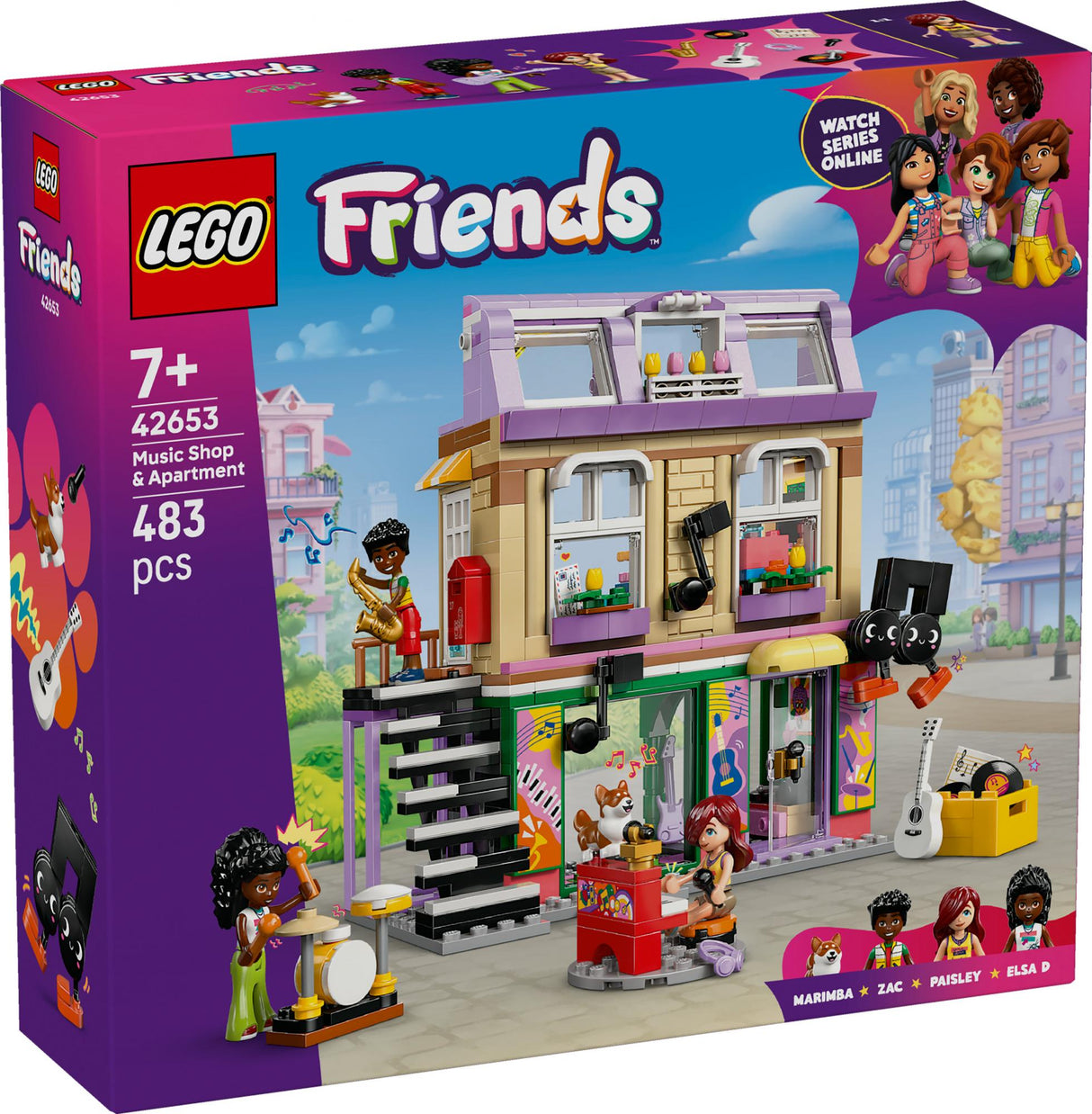 LEGO 42653 Friends Music Shop & Apartment, construction toy LEGO