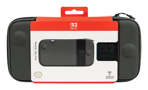 Turtle Beach PlayTrek Slim – Switch 2-etui – Charcoal Black – etui med emballagebånd