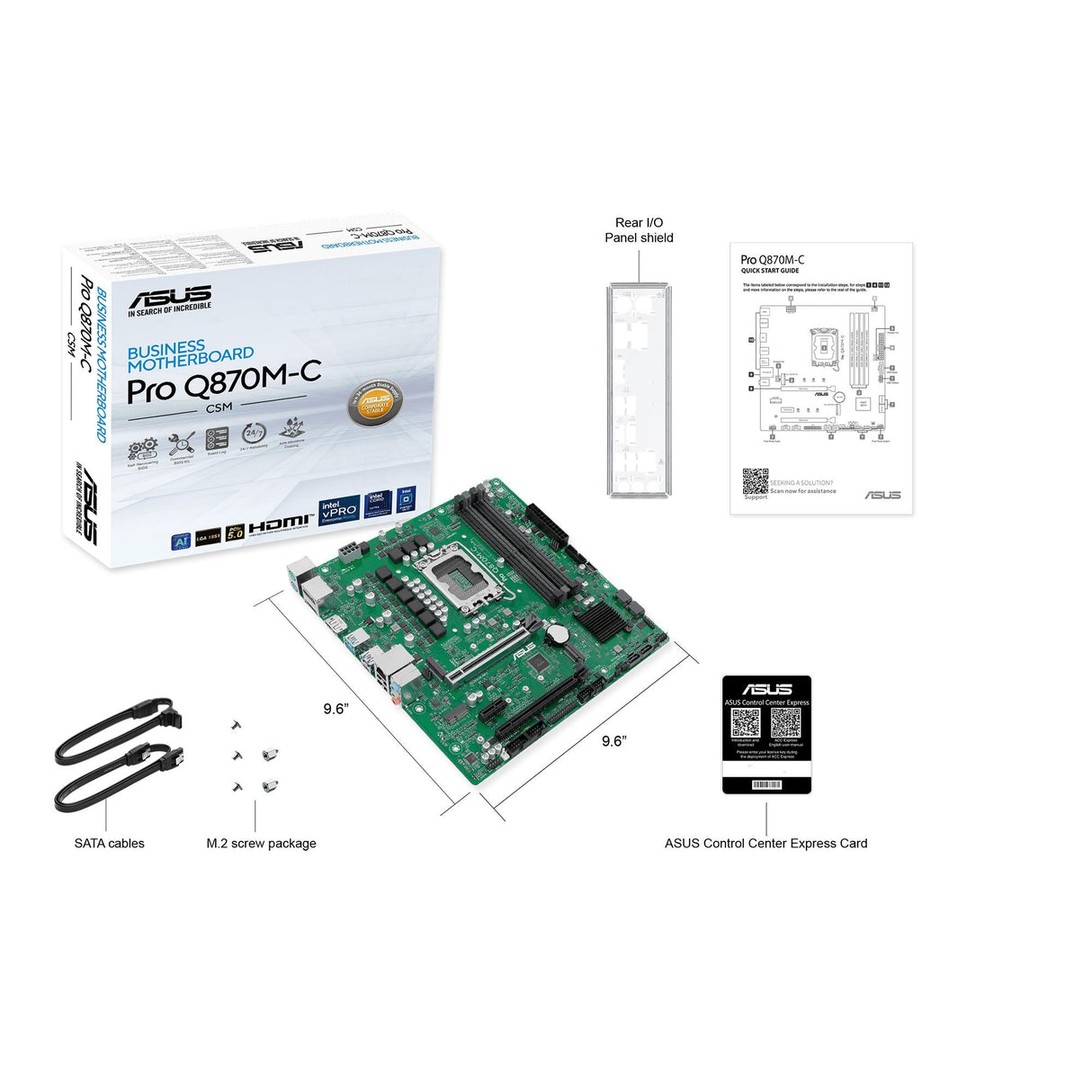 ASUS PRO Q870M-C-CSM (mATX, Q870, LGA 1851, DDR5) ASUS