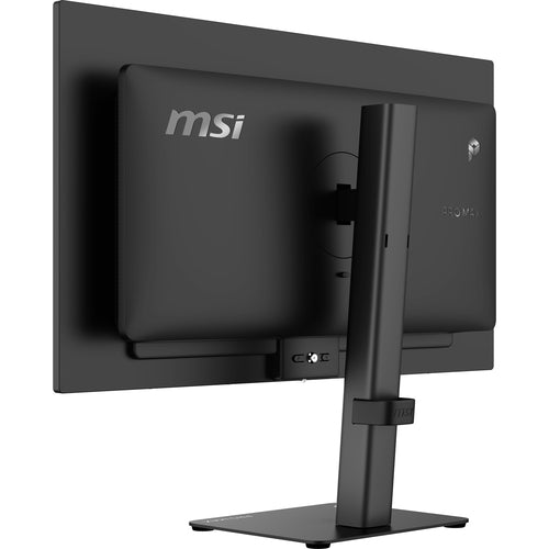 MSI PRO MAX 271QPX14G – 26,5″ QD-OLED-skærm, 144 Hz – bagside og stativ