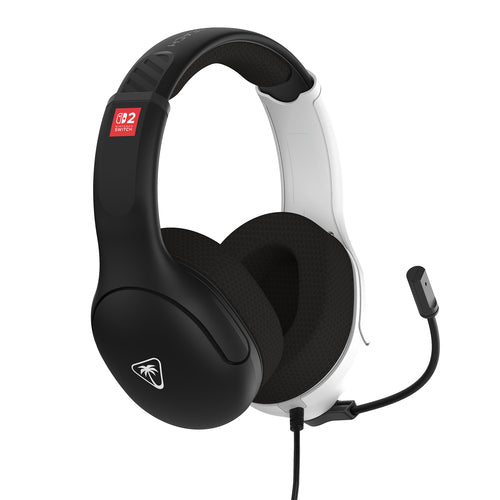 Turtle Beach Airlite Fit – Nintendo Switch 2 – Sort/hvid – headset fra modsatte side