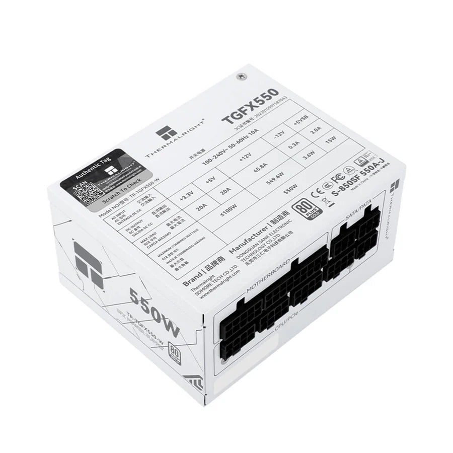 Thermalright TR-TGFX 550W, Hvid, 80+ Gold modular PSU, SFX Thermalright
