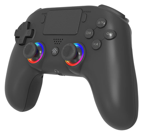 Subsonic – sort trådløs LED-controller til PS4 og PC – set fra siden