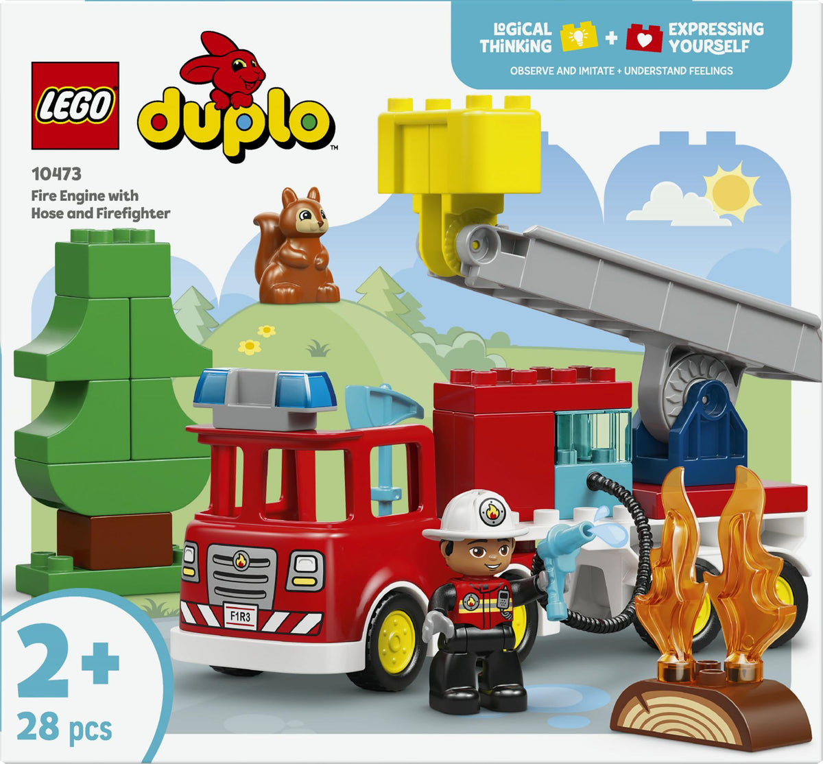 LEGO - DUPLO Town - Fire Engine with Hose and Firefighter (10473) LEGO