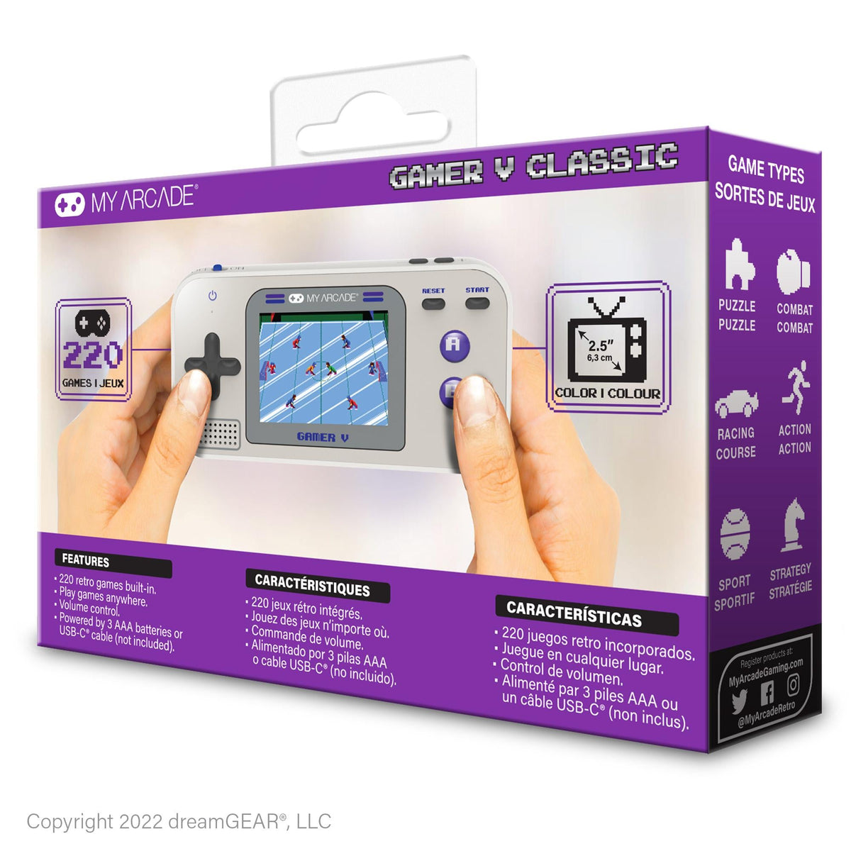 dreamGear My Arcade Gamer V Classic (220 in 1) Gray & Purple dreamGEAR