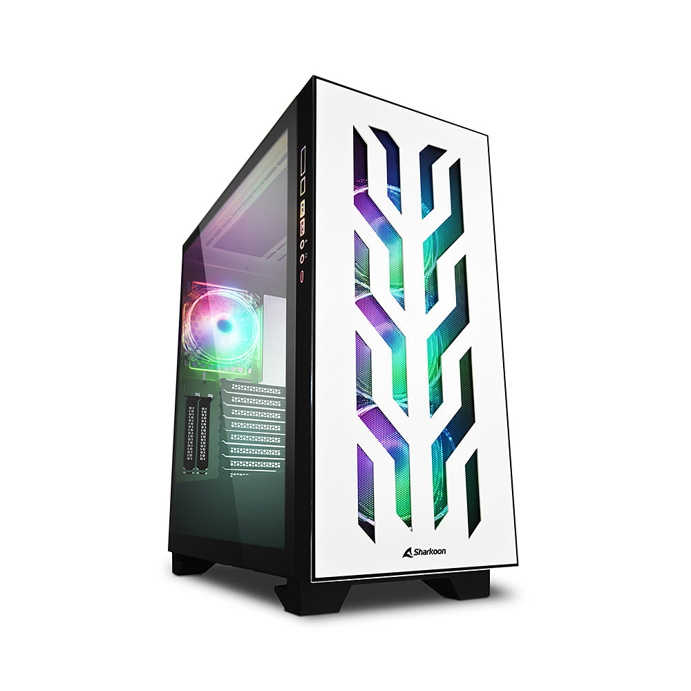 Sharkoon ELITE SHARK CA300T, big tower case (white, 2x tempered glass) Sharkoon