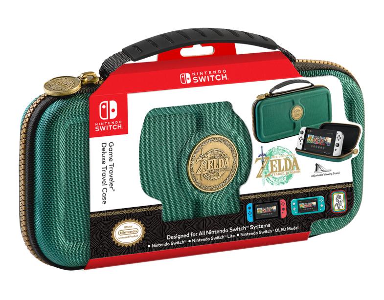 Nintendo Switch Game Traveler Deluxe Travel Case - Green Zelda Tears of the Kingdom Nacon