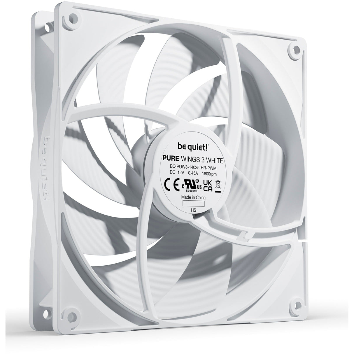 be quiet! Pure Wings 3 140mm PWM high-speed, case fan (white) Be quiet
