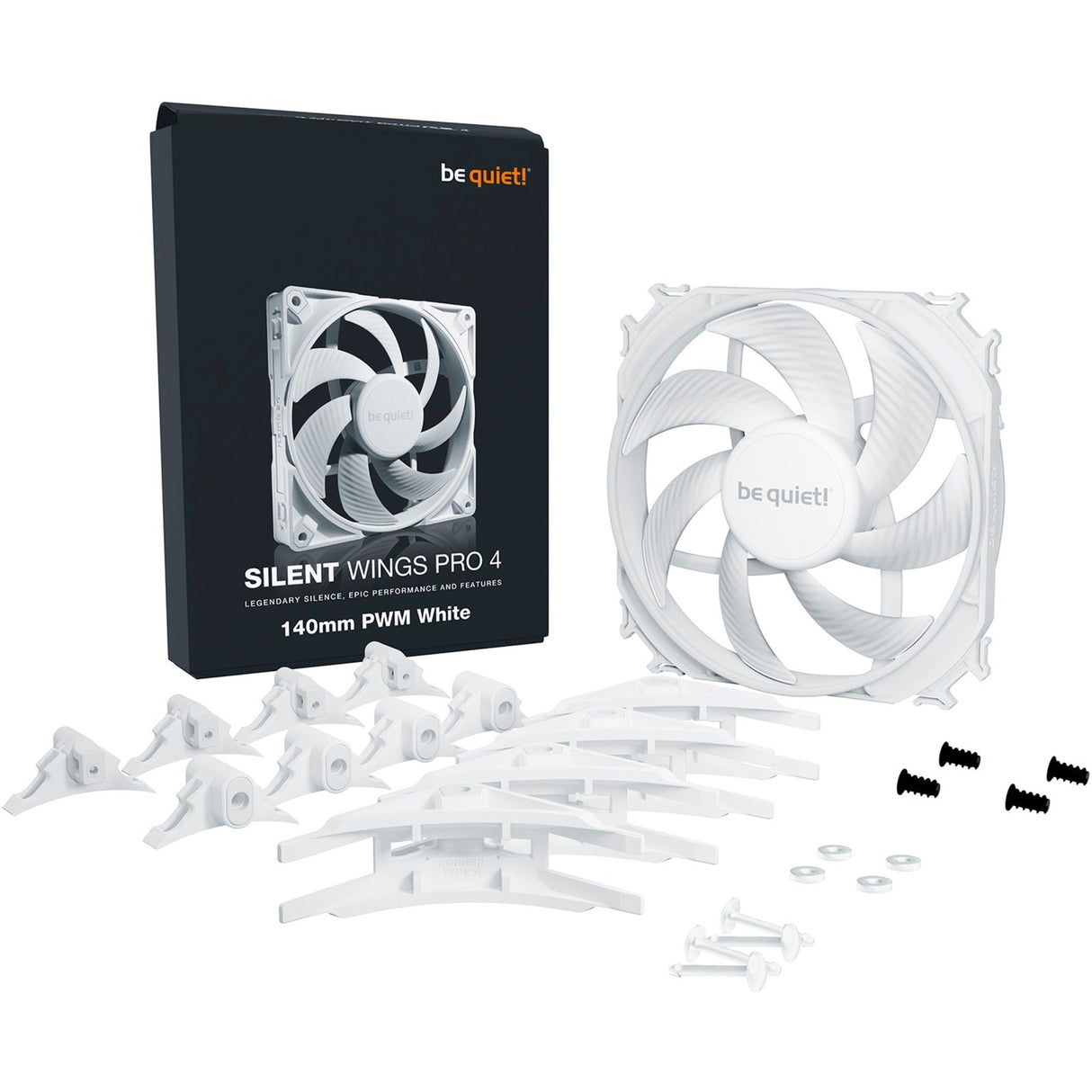 be quiet! Silent Wings Pro 4 140mm PWM White, case fan (white) Be quiet