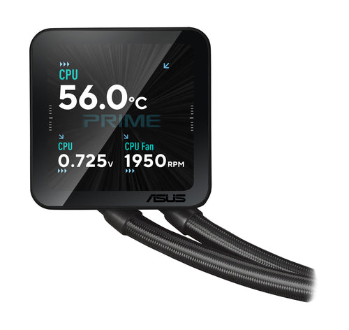ASUS PRIME LC II 360 ARGB LCD – nærbillede af produktets detaljer
