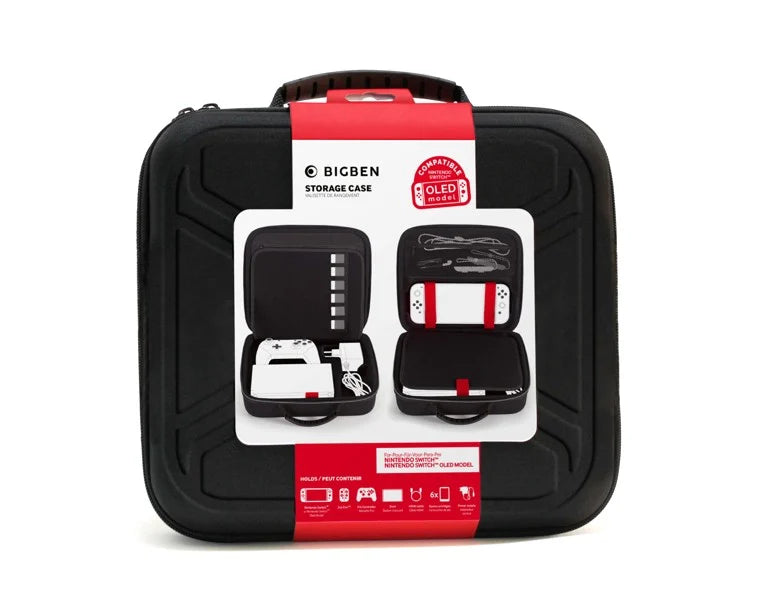 Bigben Opbevarings etui i Sort til Switch Inklusiv Docking Station kompatible med Switch Lite/OLED