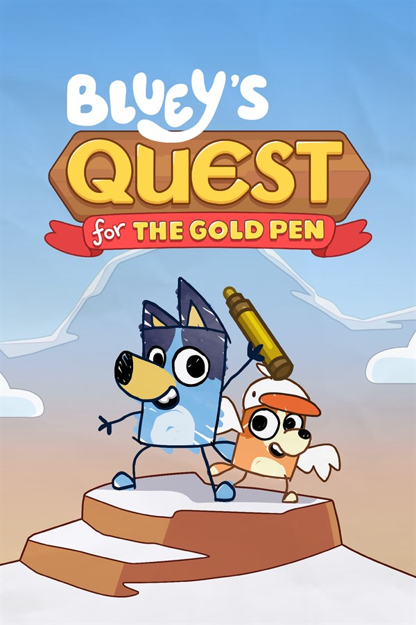 Bluey's Quest for the Gold Pen – officiel forside fra Xbox
