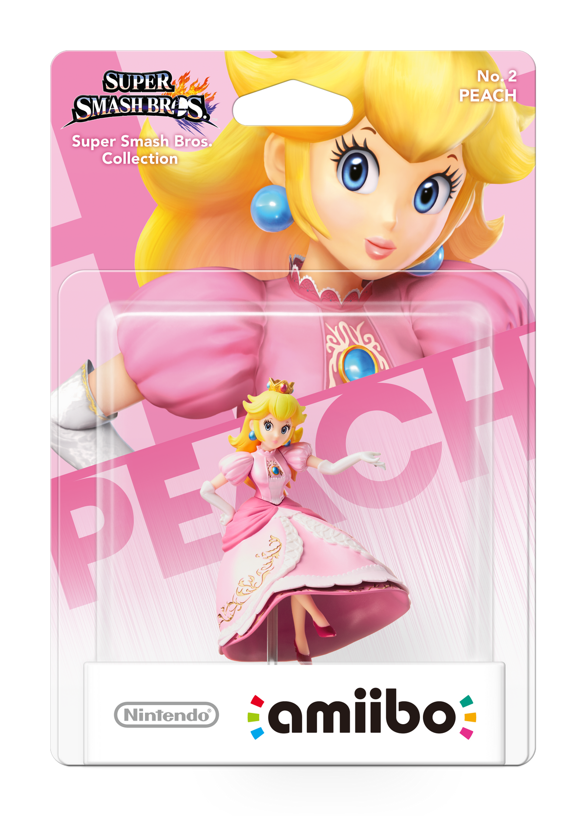 Peach No. 2 amiibo i Super Smash Bros.-emballage