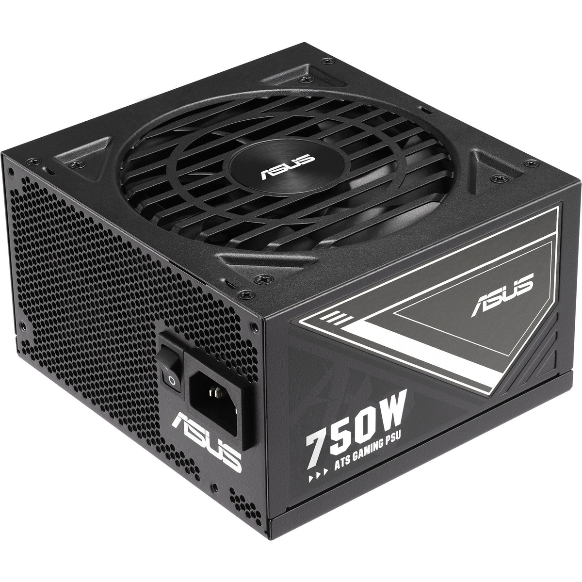 ASUS 750W-ATS Gold strømforsyning set skråt forfra