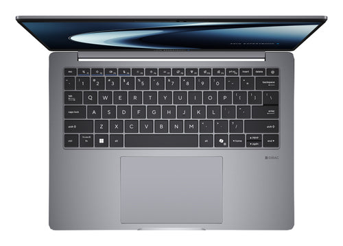ASUS ExpertBook P5 G2 PM5406CGA-NZ0308X – tastatur og arbejdsflade set ovenfra; layout på billedet er illustrativt