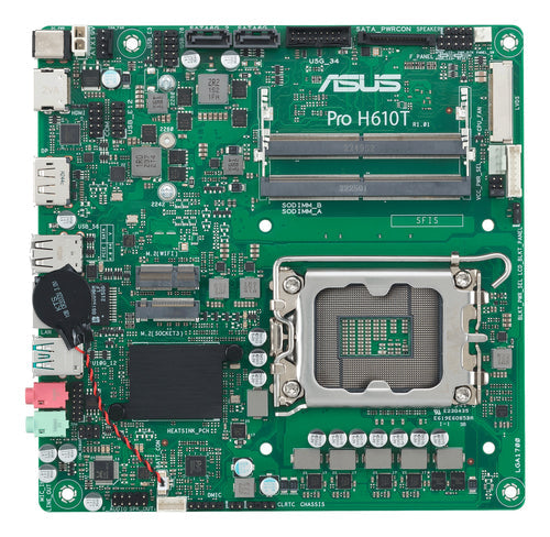 ASUS PRO H610T-CSM Thin Mini-ITX bundkort set forfra