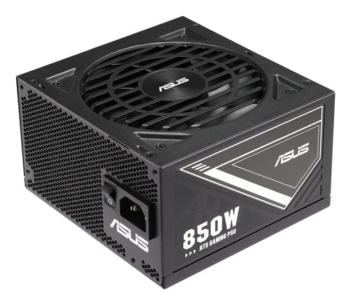 ASUS 850W-ATS Gold – ventilator og sidepanel set skråt