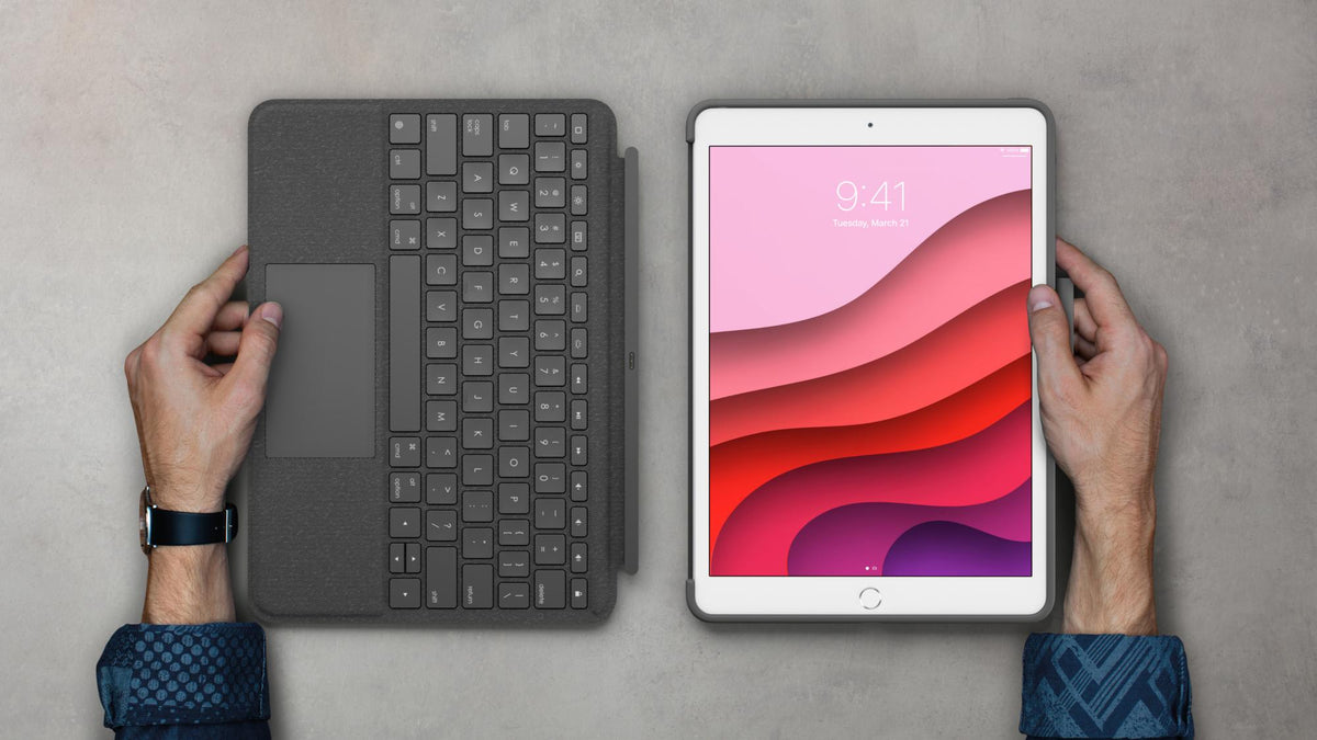 Logitech - Combo Touch for iPad 7th generation - GRAPHITE Nordic Logitech