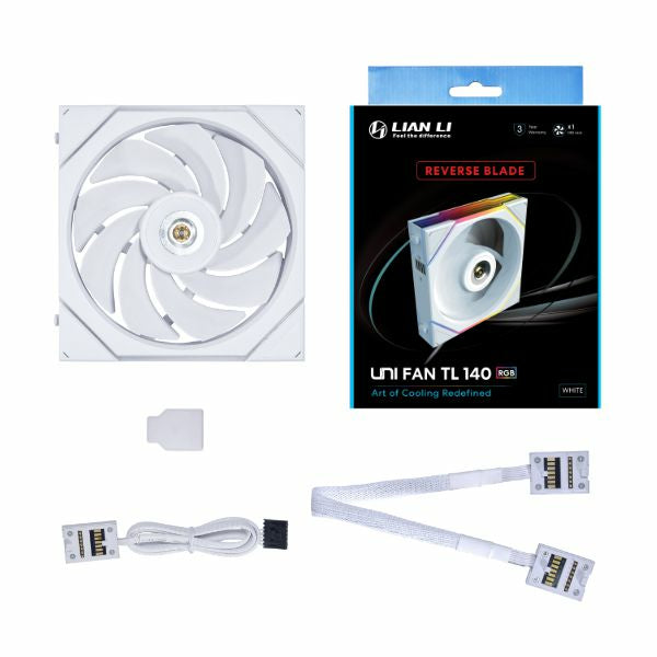 Lian Li UNI FAN TL Bakåtvänd, Vit - 140mm