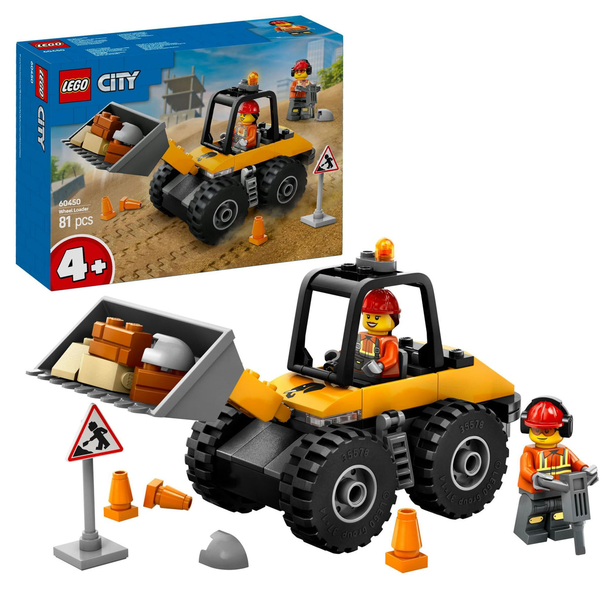 LEGO - LEGO City - Yellow Construction Wheel Loader (60450) LEGO