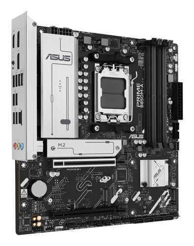 ASUS PRIME B850M-A-CSM – bundkort set skråt forfra