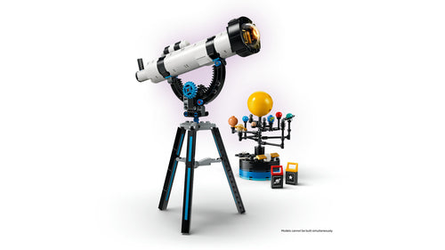 LEGO Creator 31378 – teleskop og solsystem set skråt fra siden