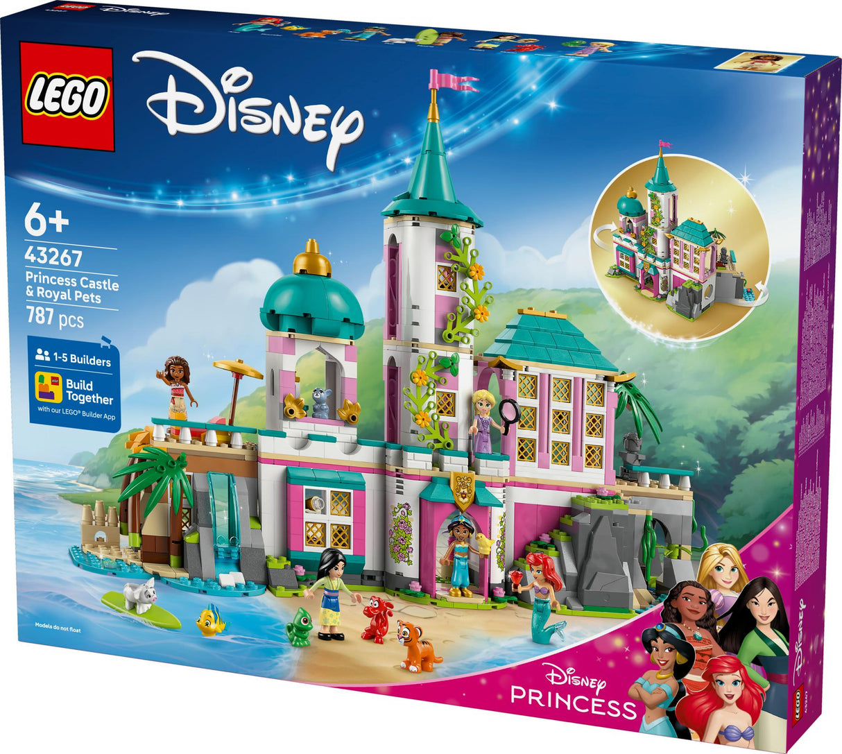 LEGO 43267 Disney Princess Castle with Pets, Construction Toy LEGO